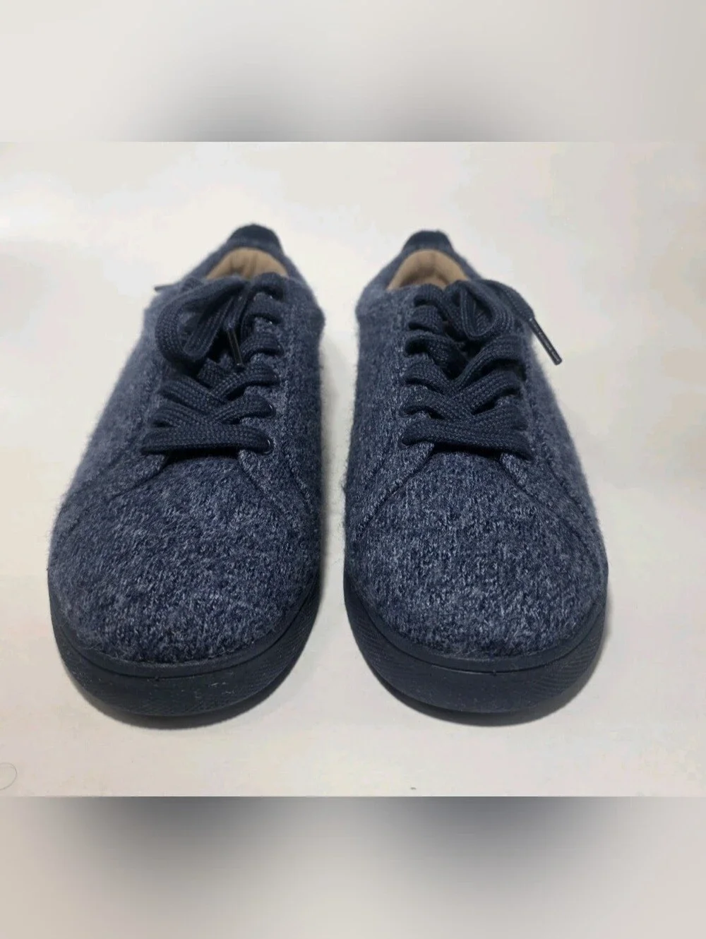 FitFlop Women’s Blue Wool Lace-Up Sneakers Size 5 | Cushioned Comfort Walking - Picture 2 of 6